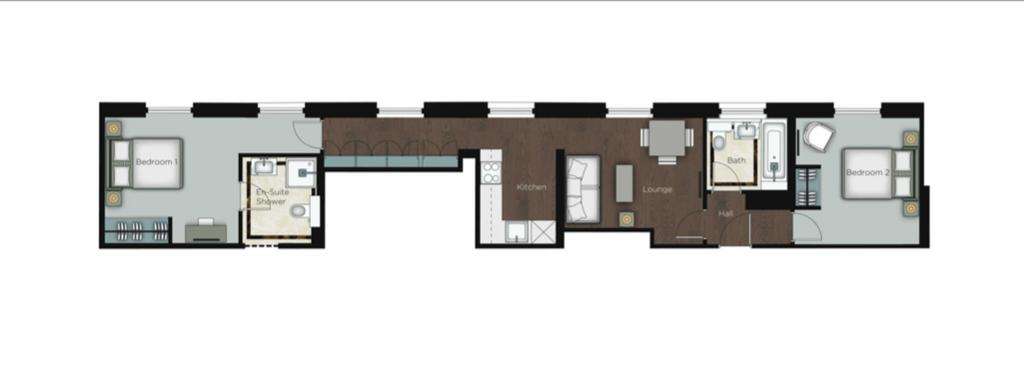 2 bedroom flat to rent - floorplan