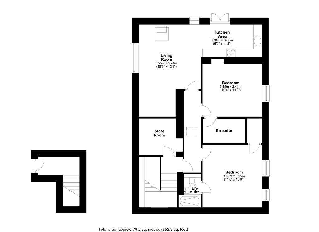 2 bedroom flat for sale - floorplan