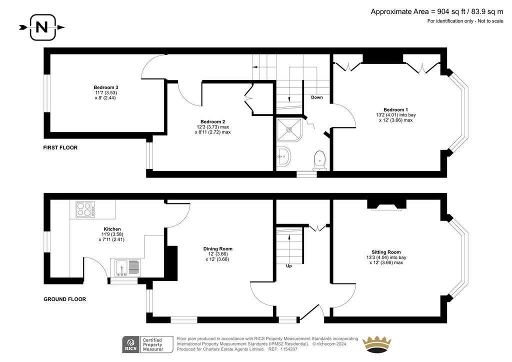 3 bedroom semi-detached house for sale - floorplan