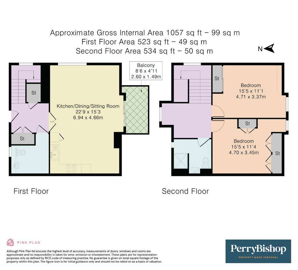 2 bedroom flat to rent - floorplan