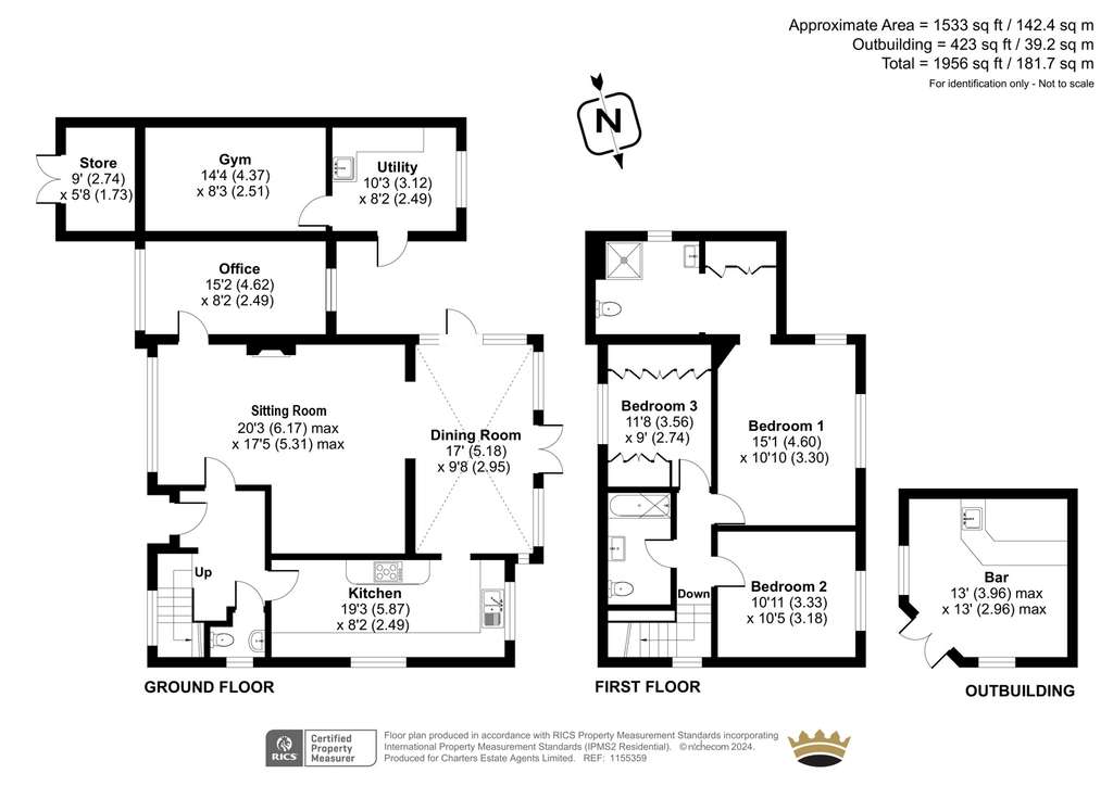 3 bedroom detached house for sale - floorplan