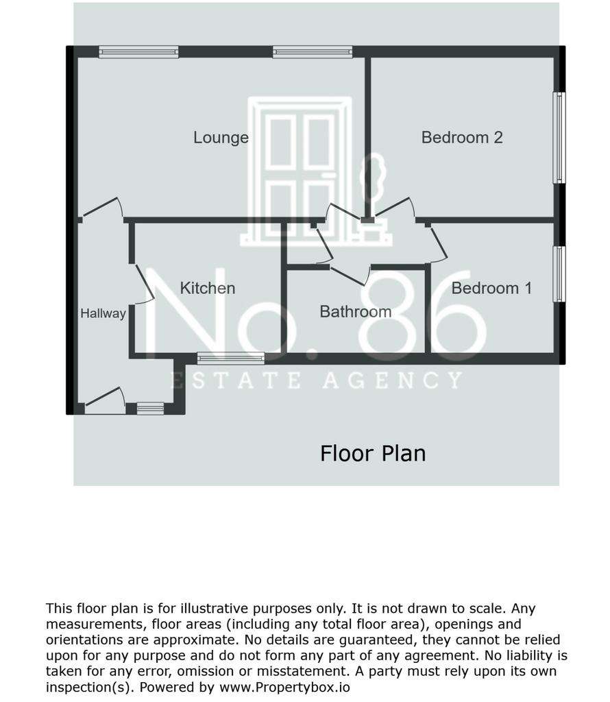 2 bedroom bungalow for sale - floorplan