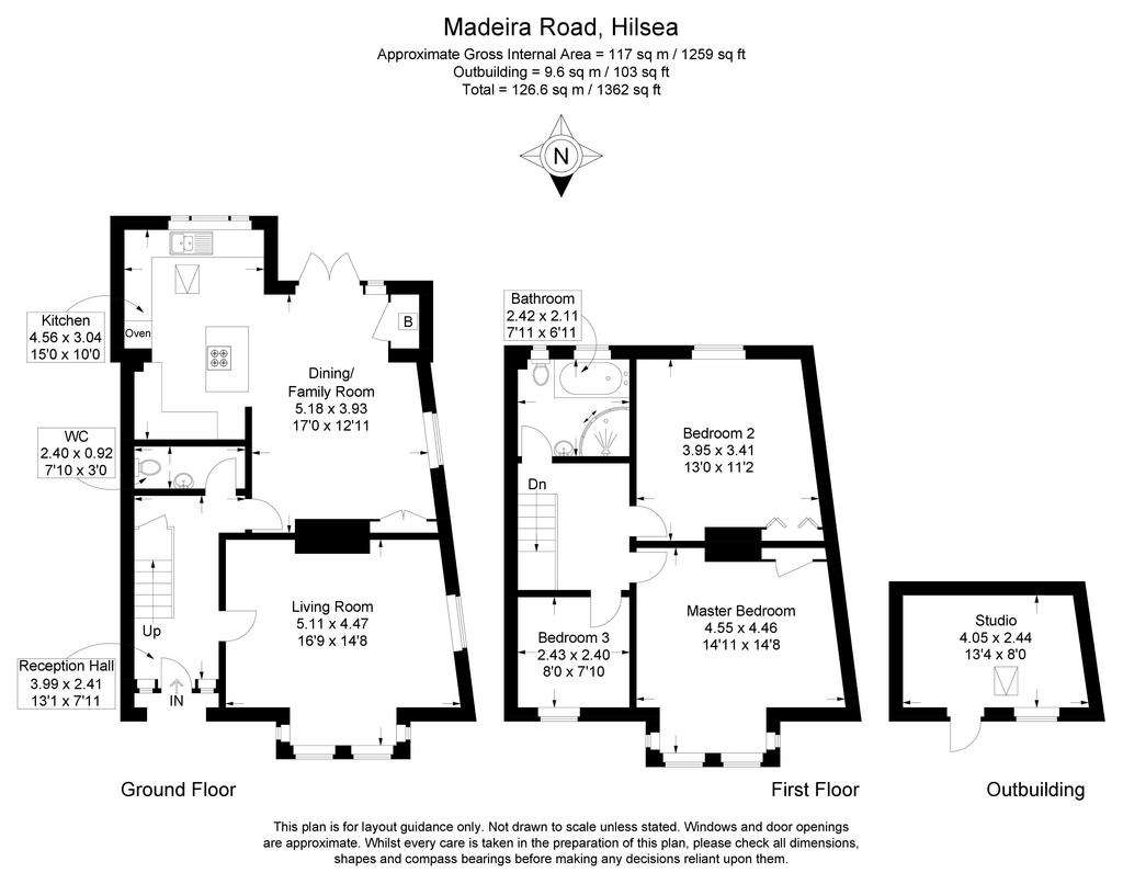 3 bedroom end of terrace house for sale - floorplan