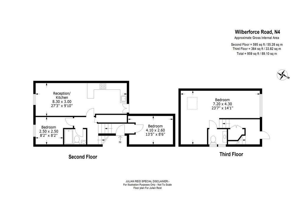 3 bedroom flat for sale - floorplan