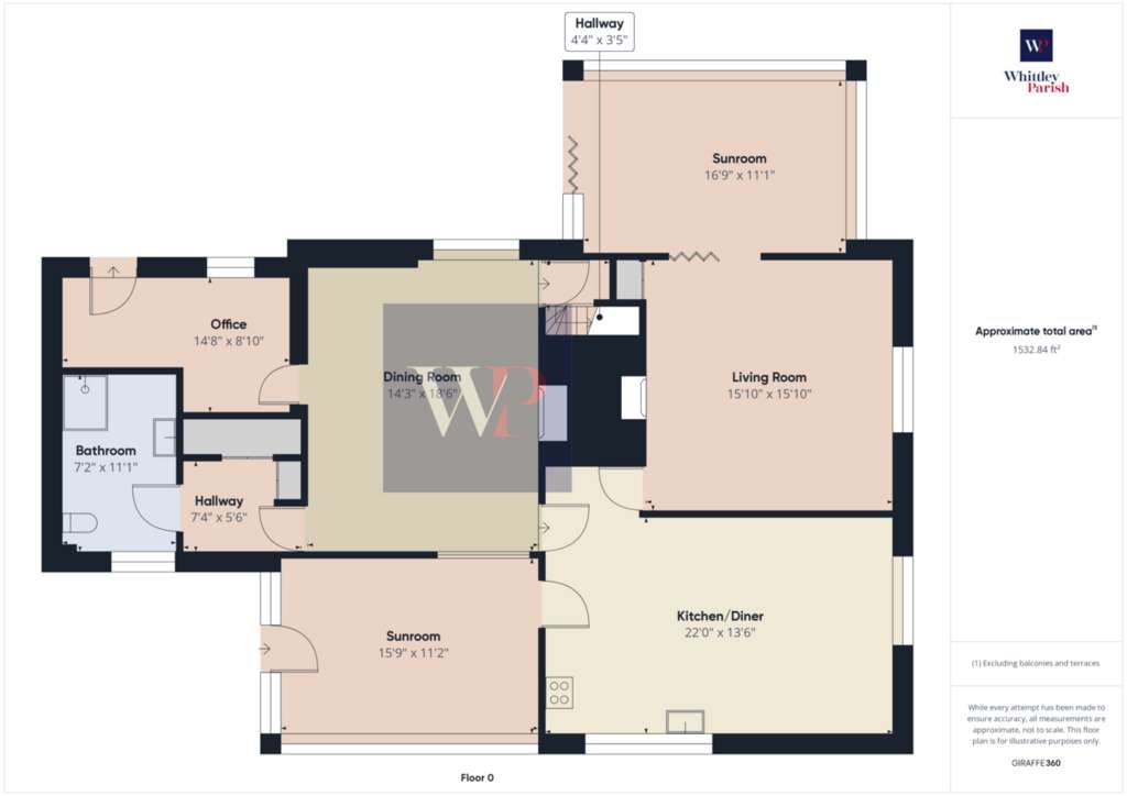 4 bedroom detached house to rent - floorplan