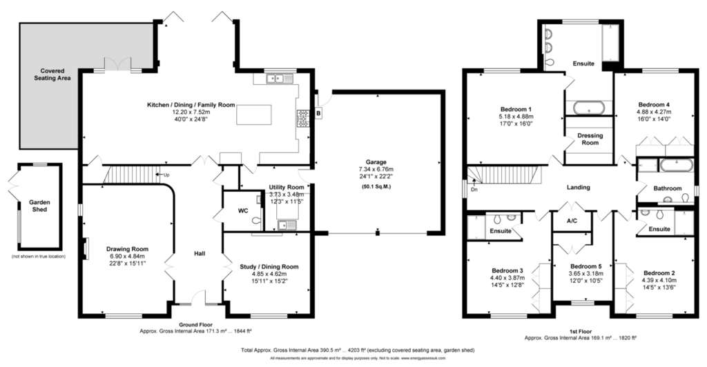 5 bedroom detached house to rent - floorplan