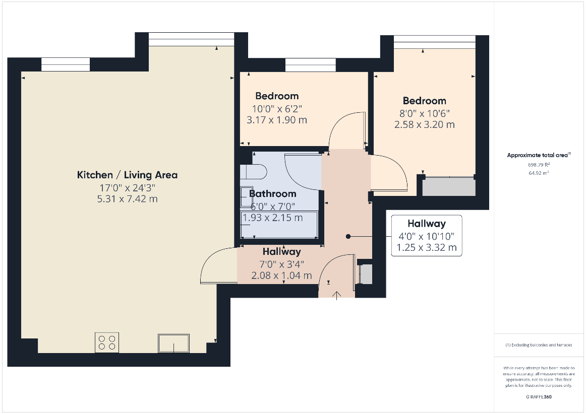 2 bedroom flat for sale - floorplan