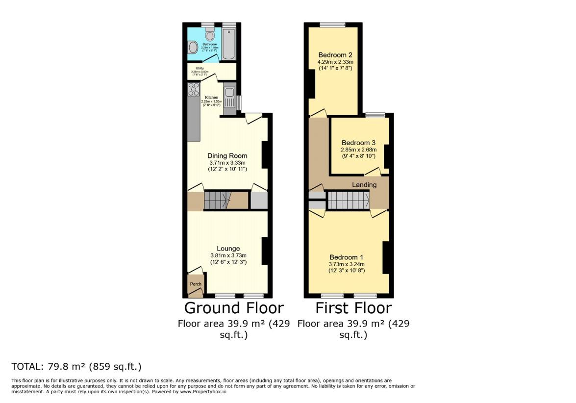 3 bedroom property for sale - floorplan