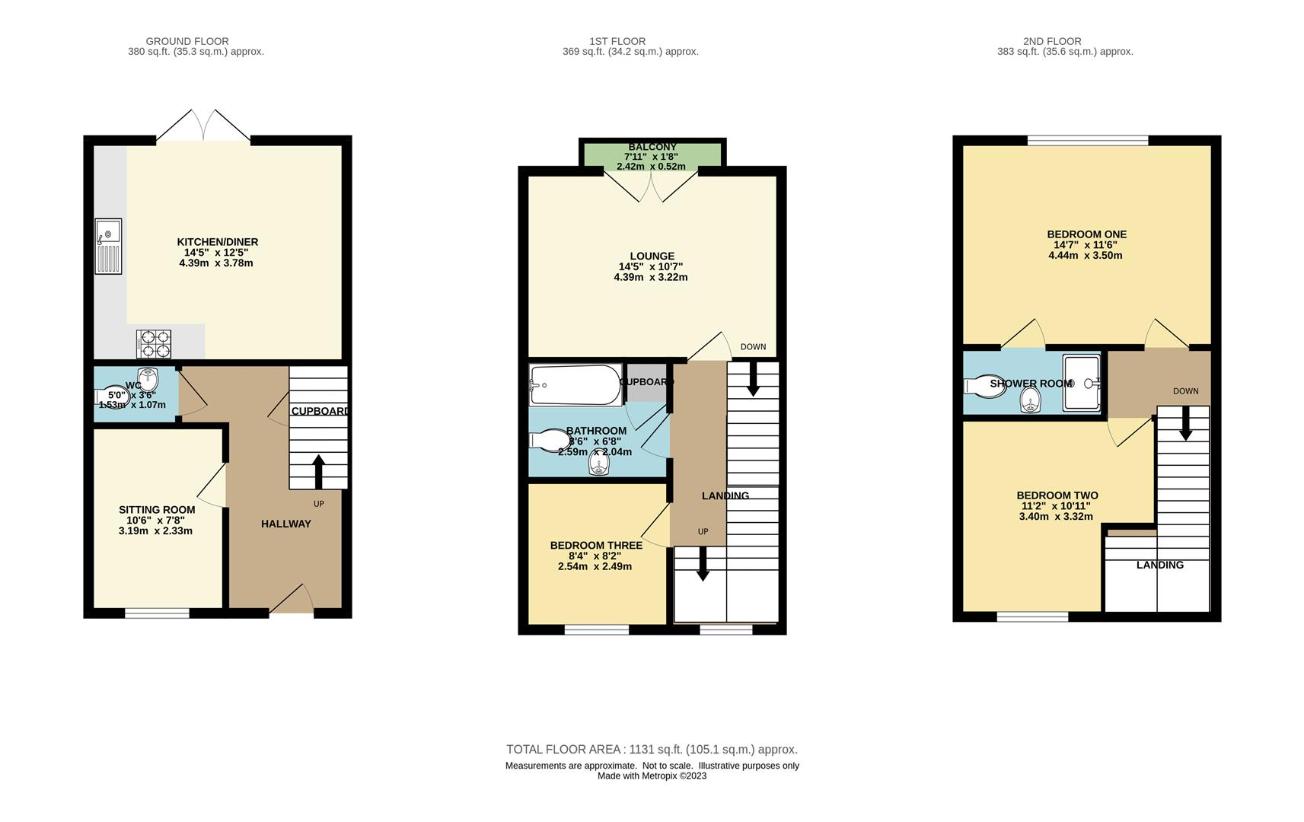 4 bedroom town house for sale - floorplan