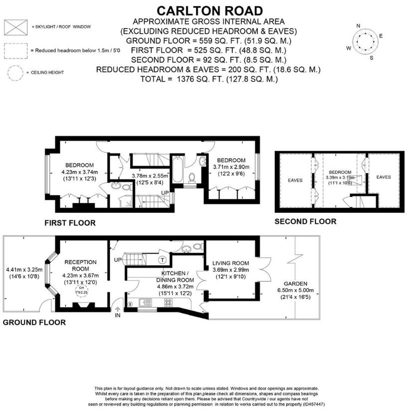 3 bedroom semi-detached house for sale - floorplan