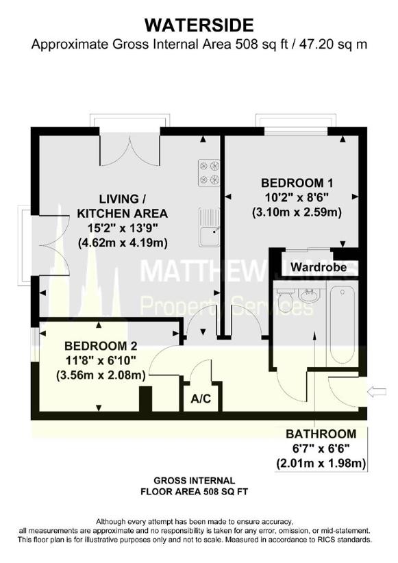 2 bedroom flat for sale - floorplan