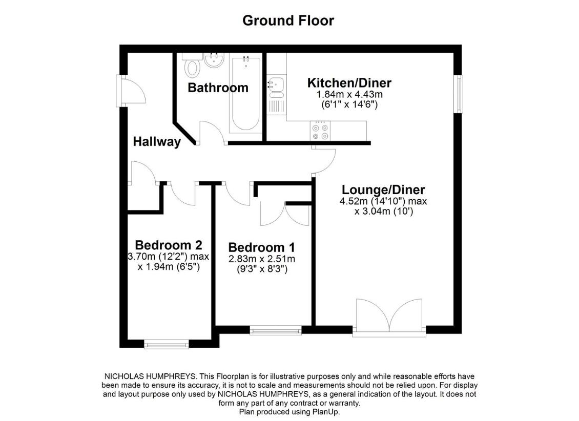 2 bedroom flat for sale - floorplan