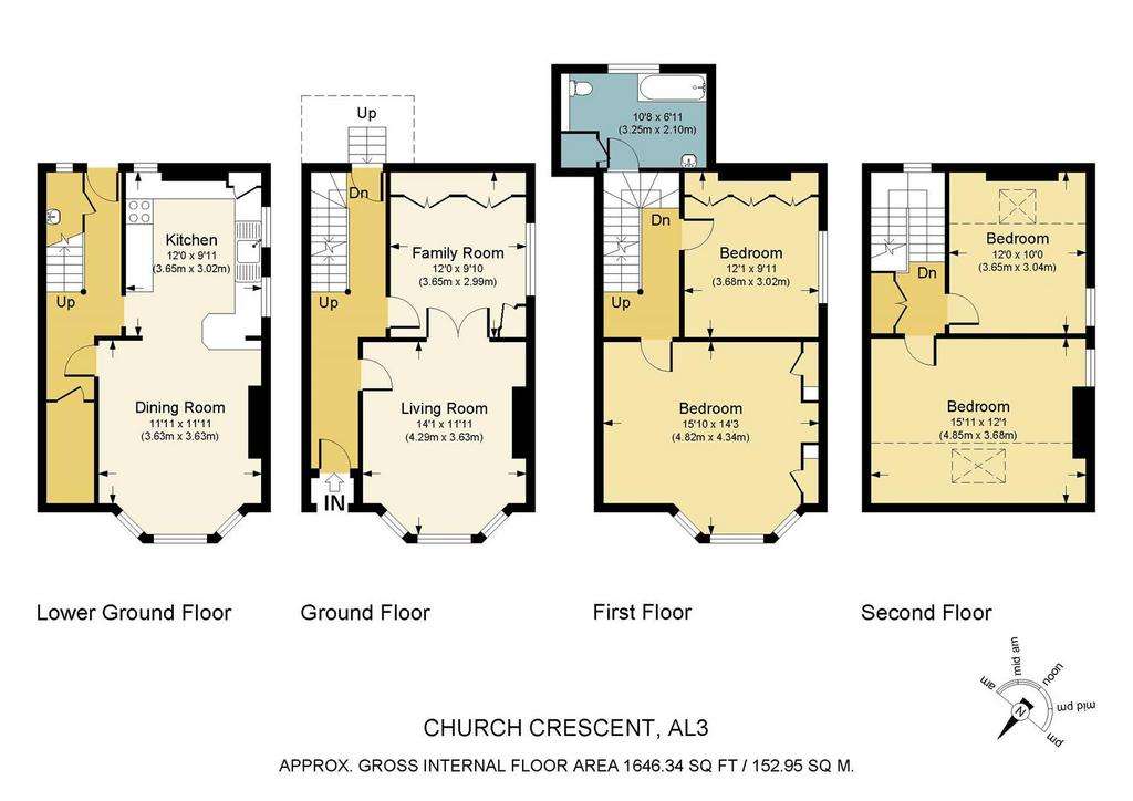 4 bedroom semi-detached house for sale - floorplan