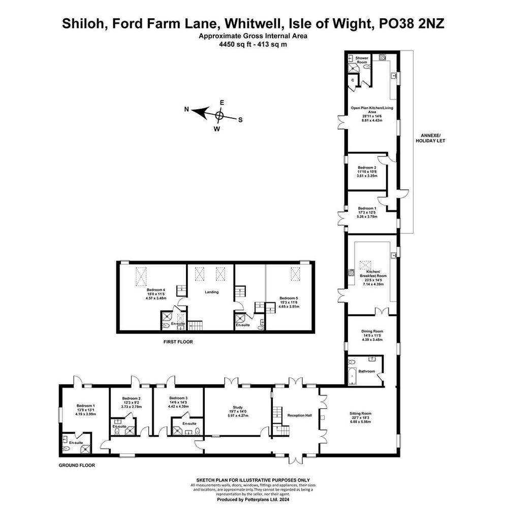 7 bedroom barn conversion for sale - floorplan