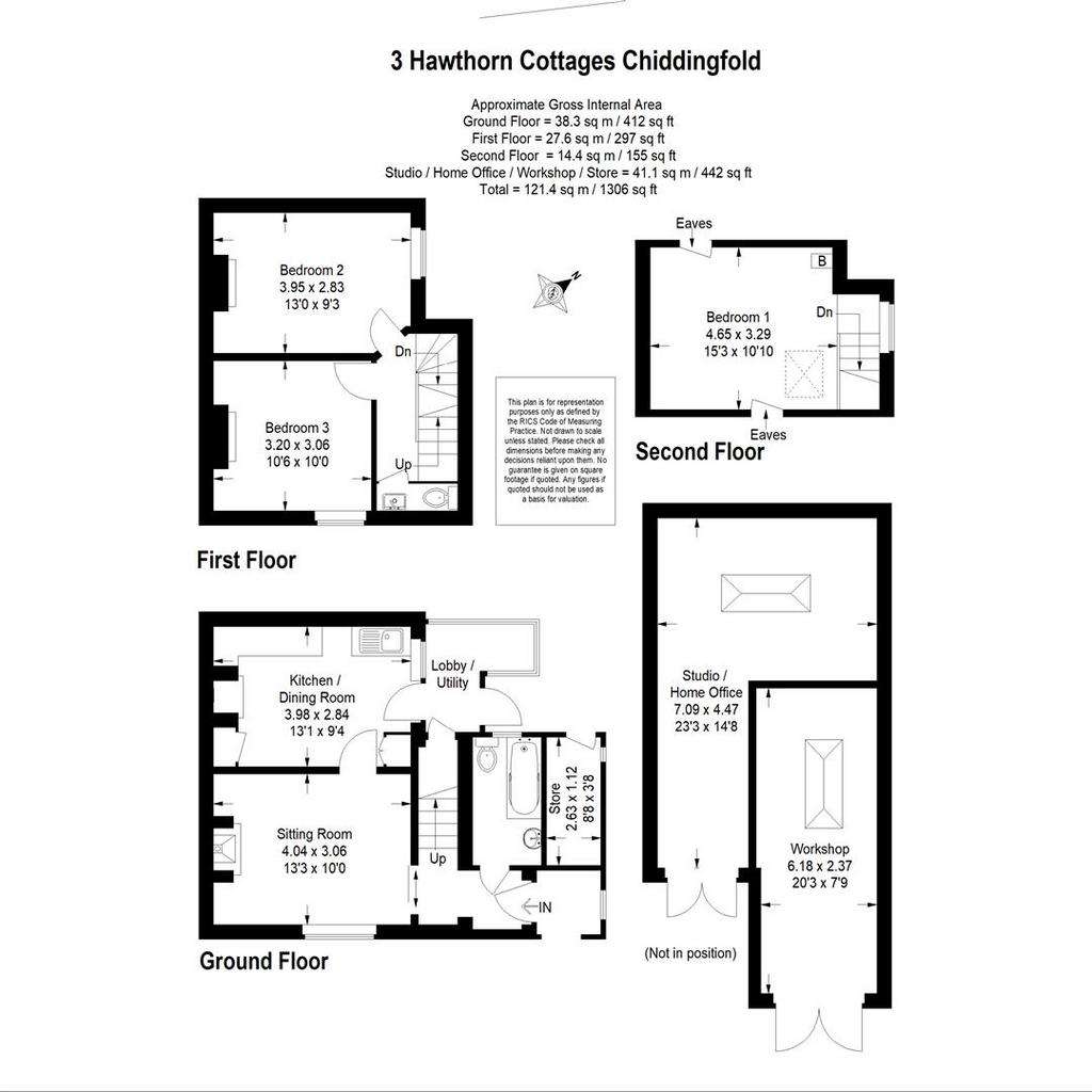 3 bedroom semi-detached house for sale - floorplan