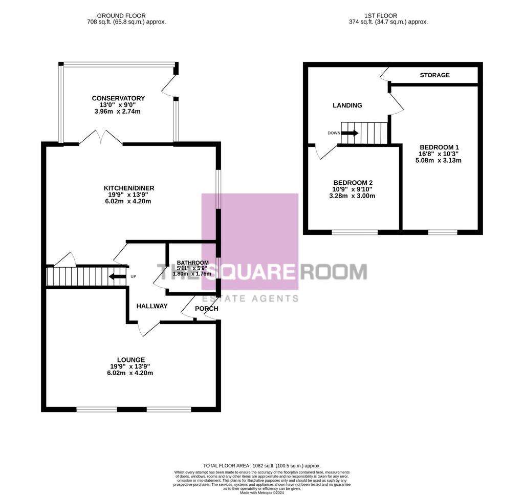 2 bedroom bungalow for sale - floorplan