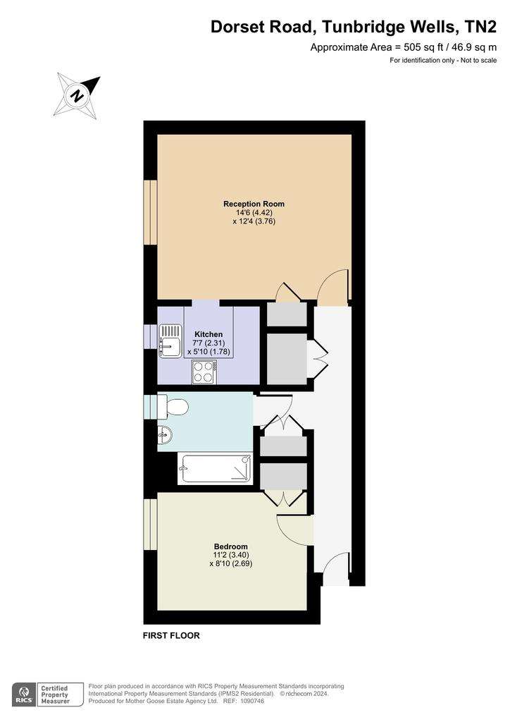 1 bedroom flat for sale - floorplan