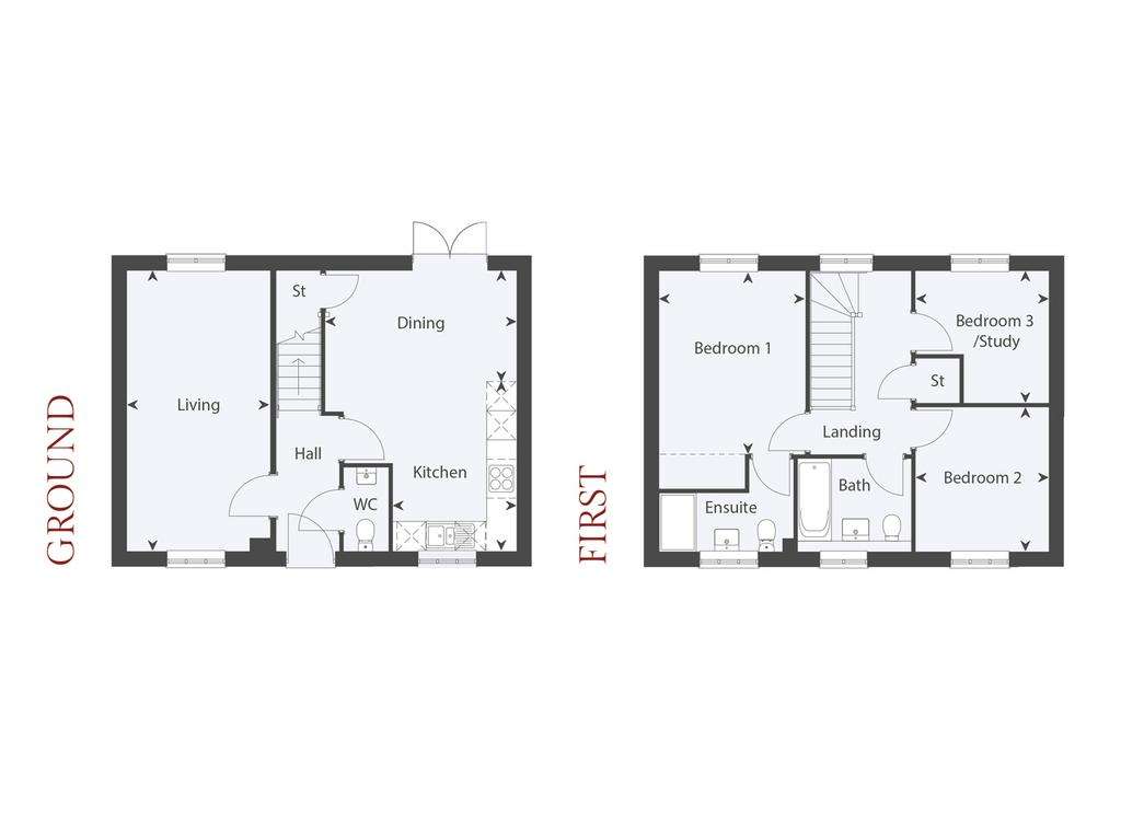 3 bedroom detached house for sale - floorplan