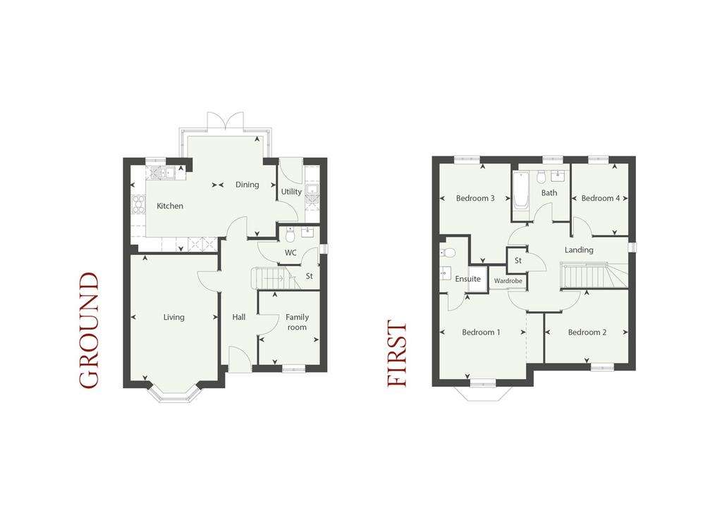 4 bedroom detached house for sale - floorplan