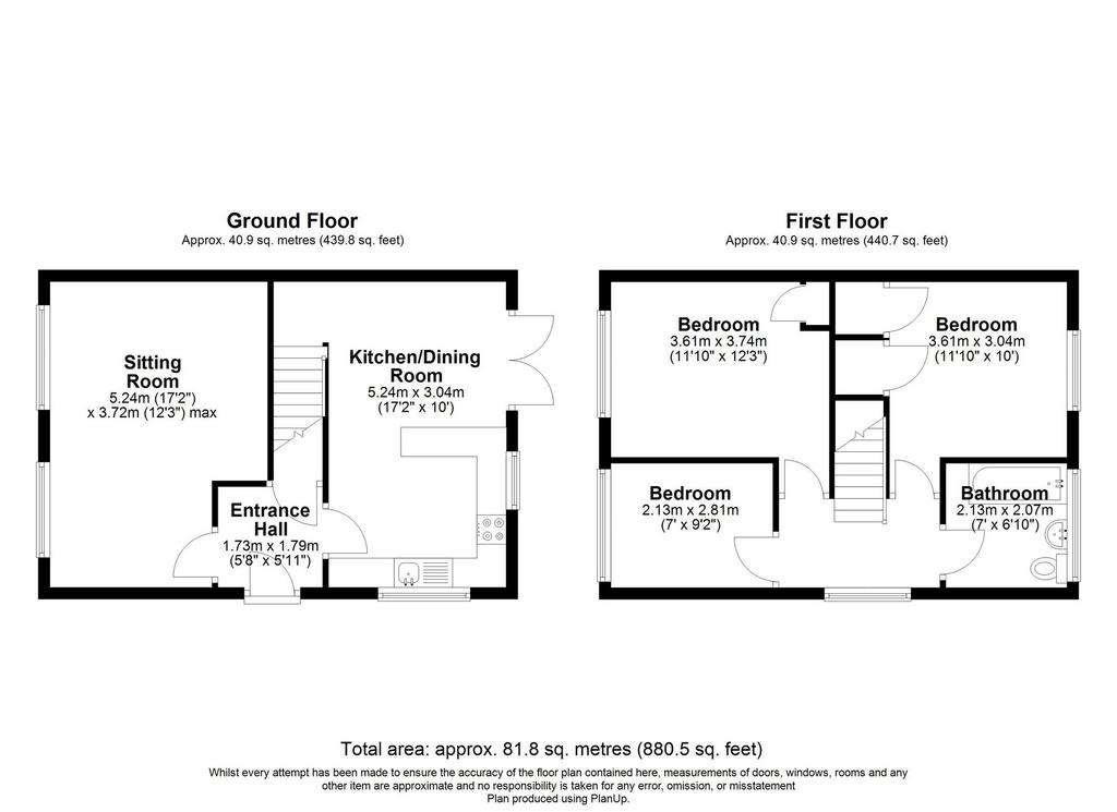 3 bedroom semi-detached house for sale - floorplan