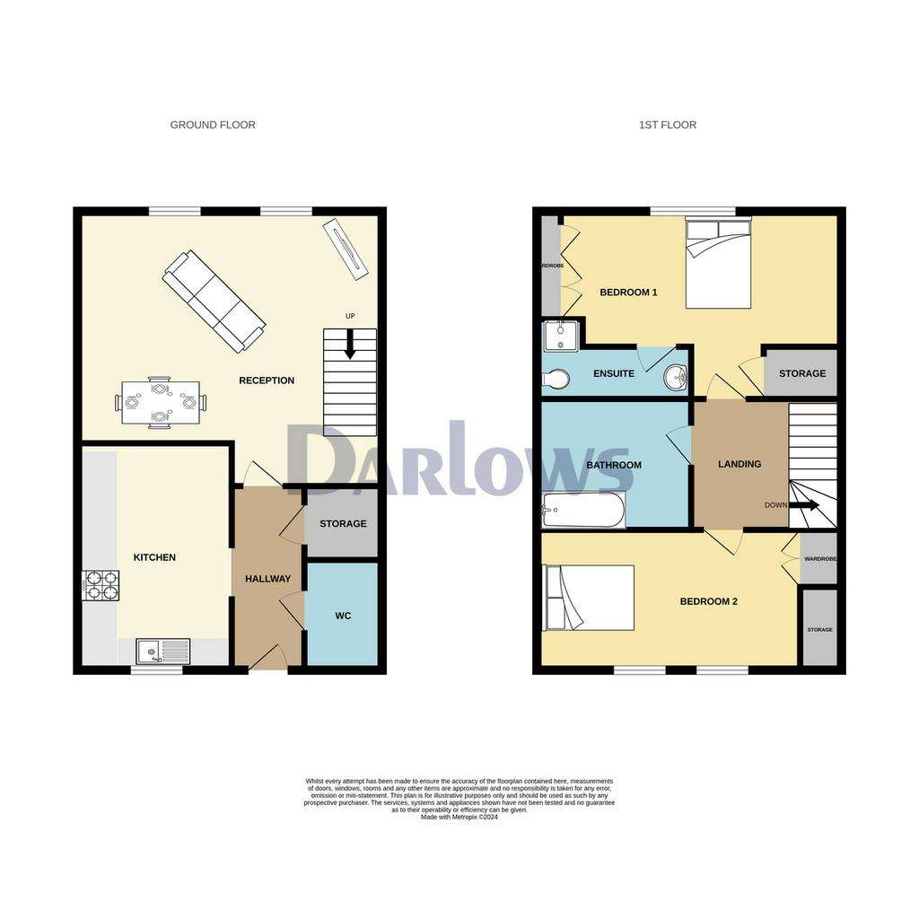 2 bedroom terraced house for sale - floorplan