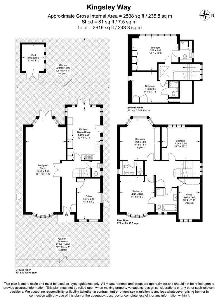 6 bedroom detached house to rent - floorplan