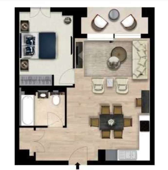 1 bedroom flat to rent - floorplan