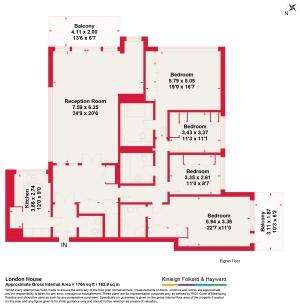 4 bedroom flat to rent - floorplan