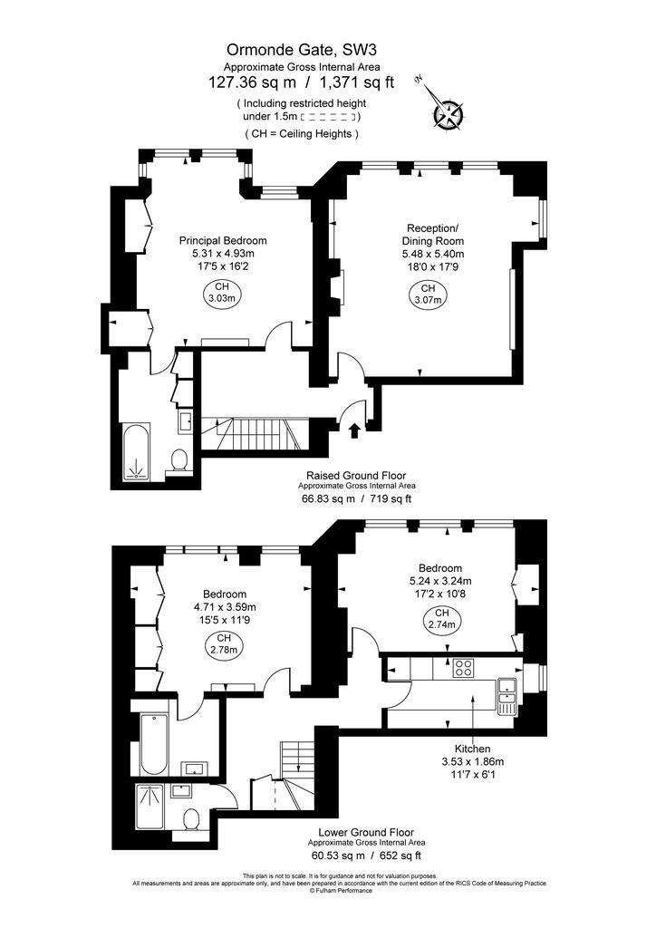 3 bedroom flat to rent - floorplan