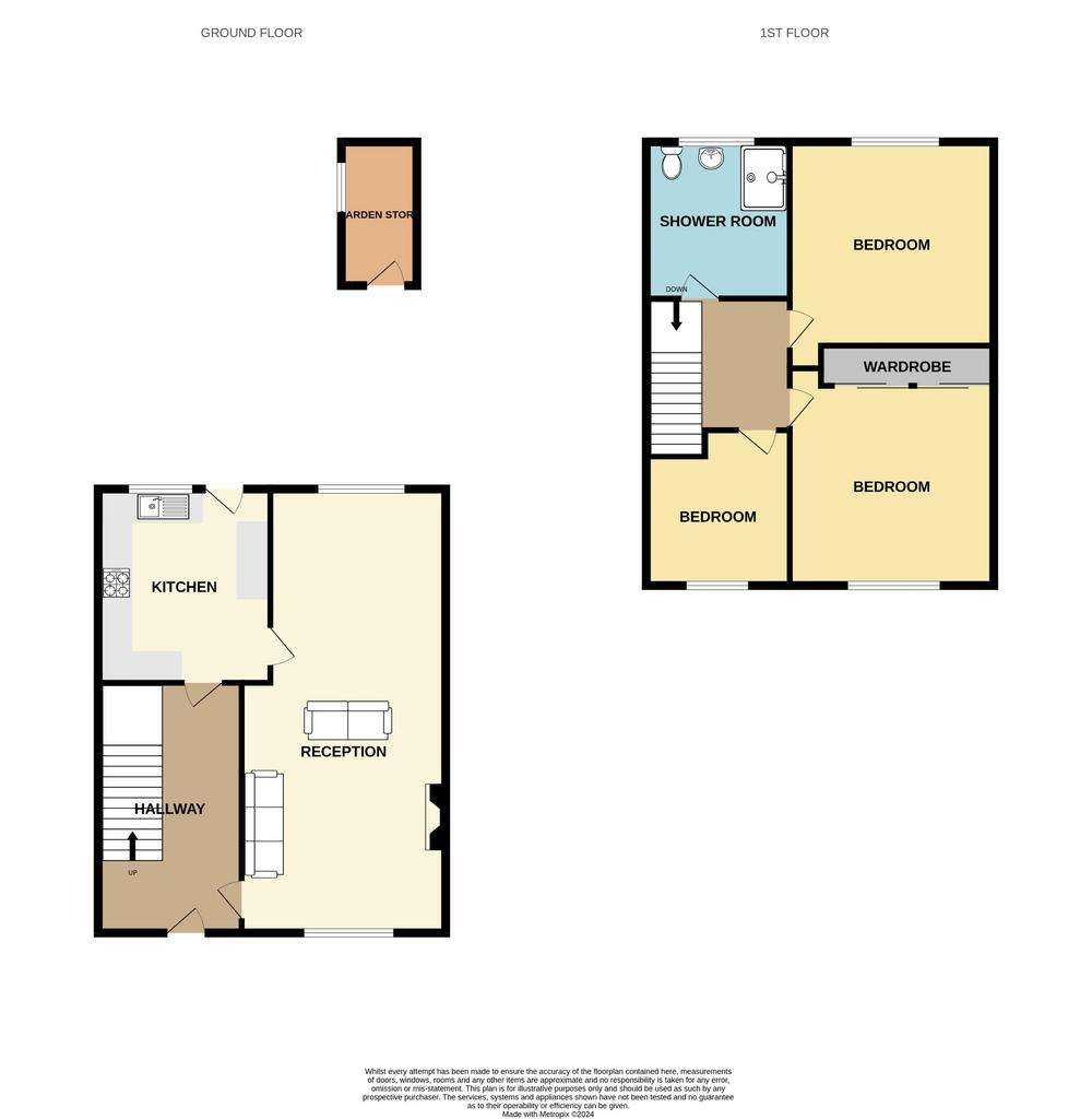 3 bedroom semi-detached house for sale - floorplan