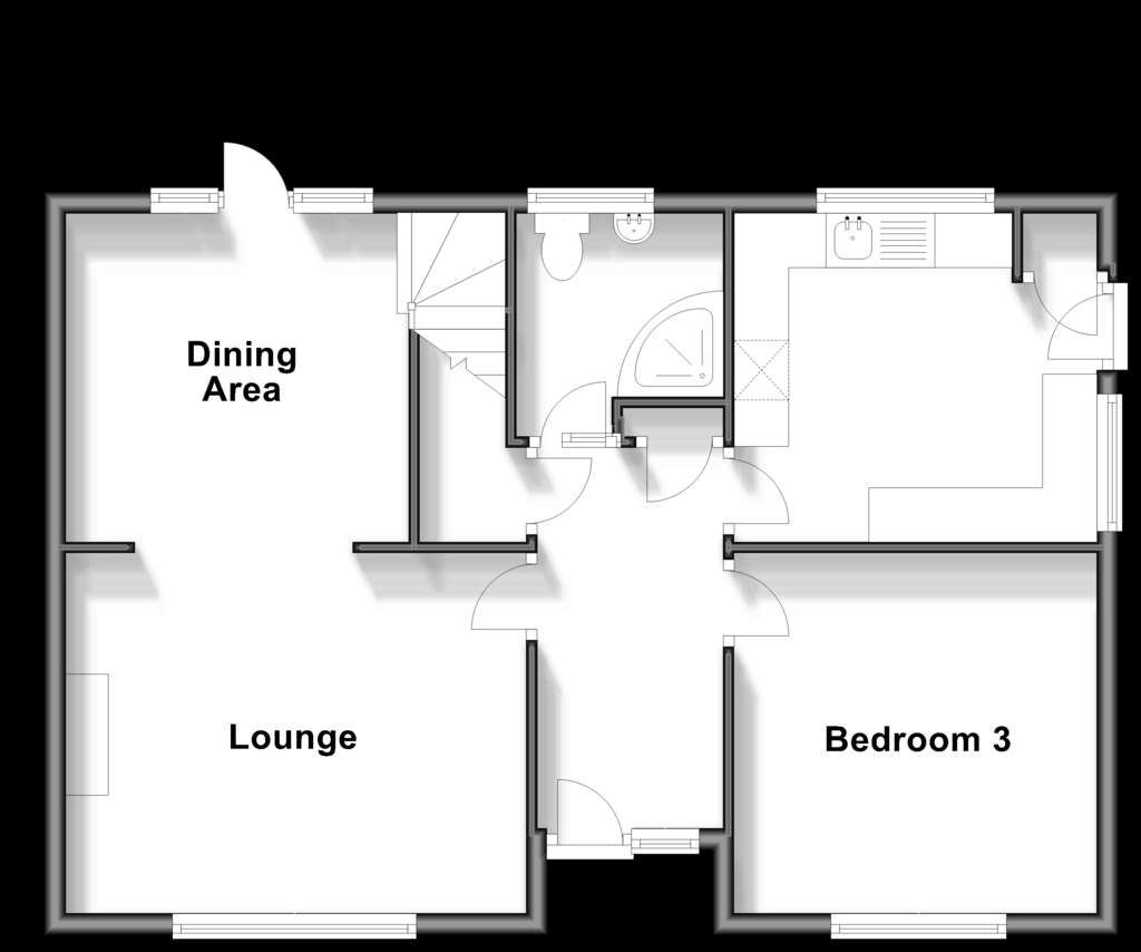 3 bedroom chalet for sale - floorplan