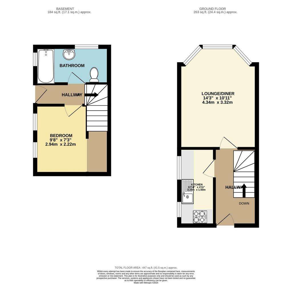 1 bedroom maisonette for sale - floorplan