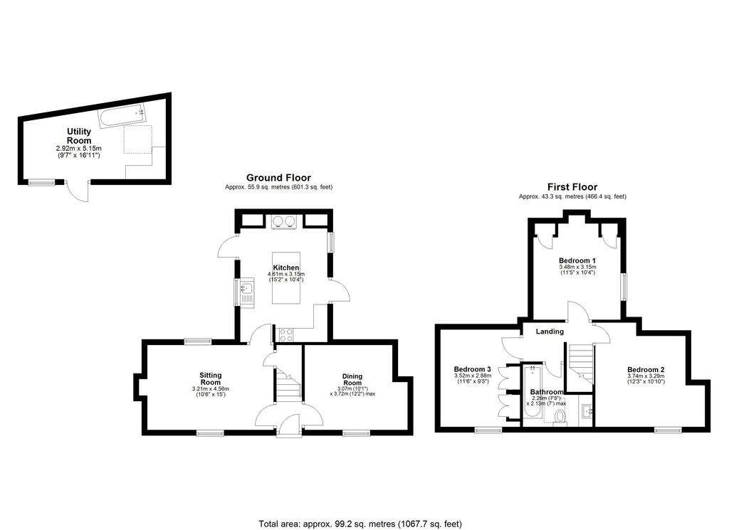 3 bedroom house for sale - floorplan