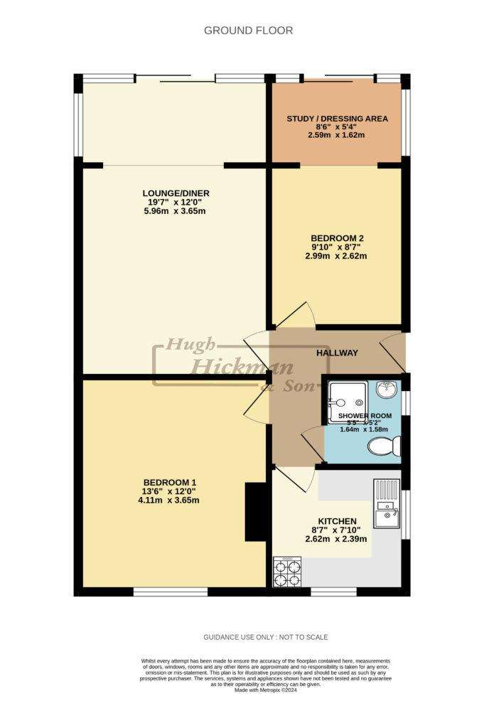 2 bedroom detached bungalow for sale - floorplan