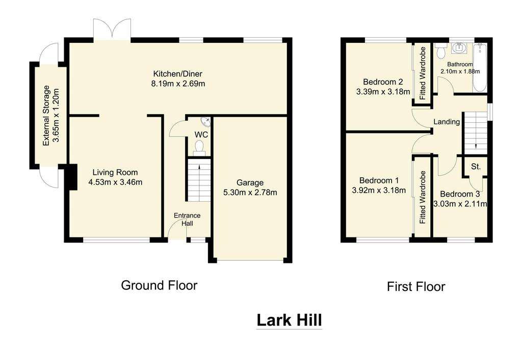 3 bedroom detached house for sale - floorplan