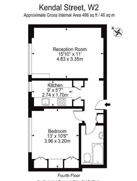 1 bedroom flat to rent - floorplan