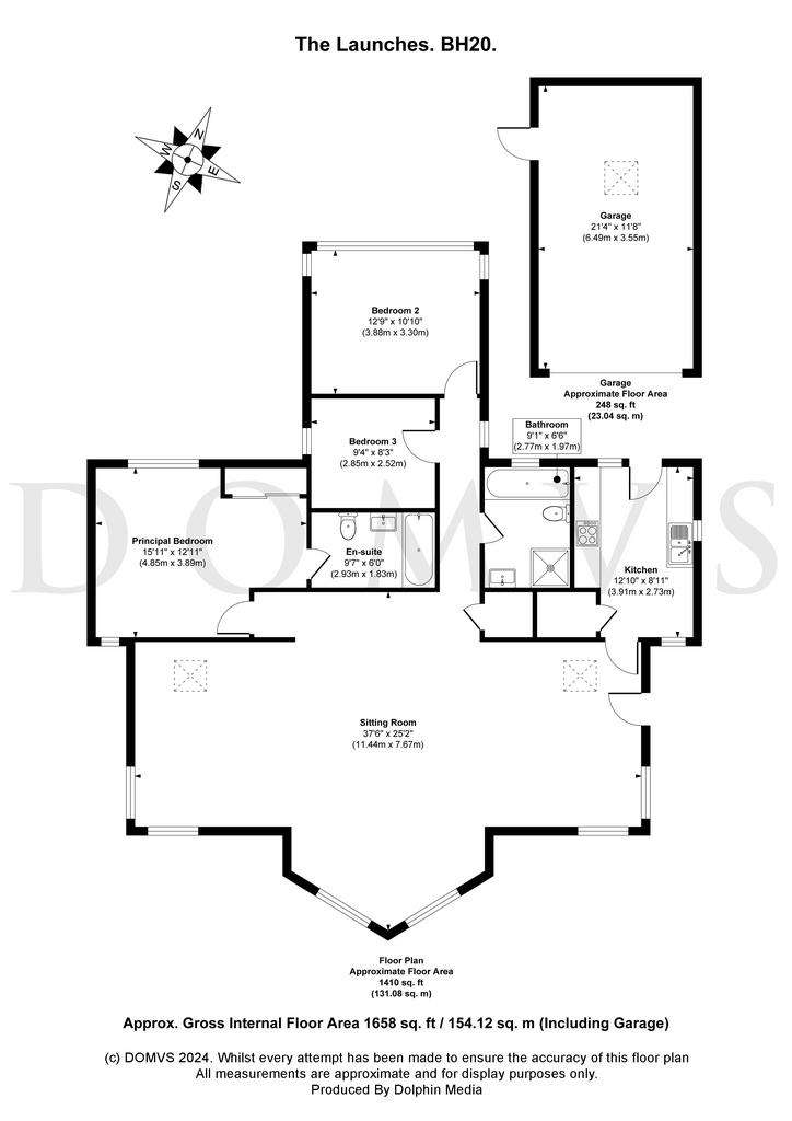 3 bedroom bungalow for sale - floorplan