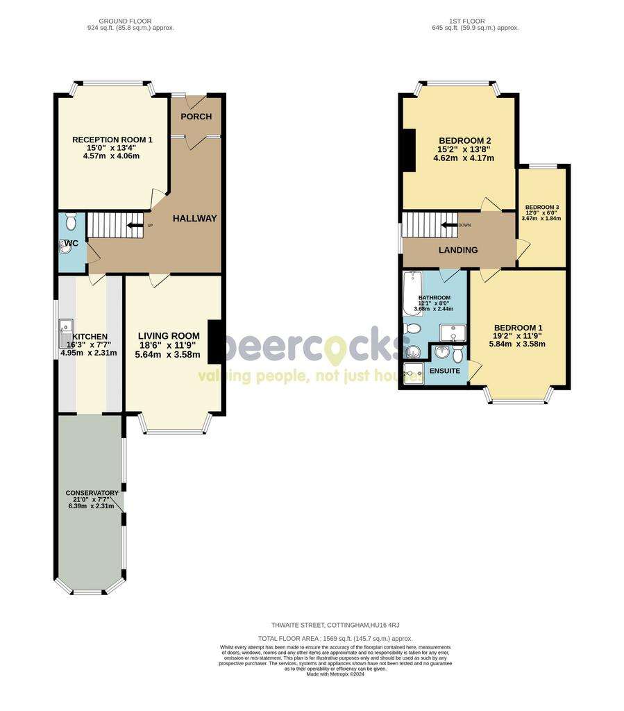 3 bedroom semi-detached house for sale - floorplan