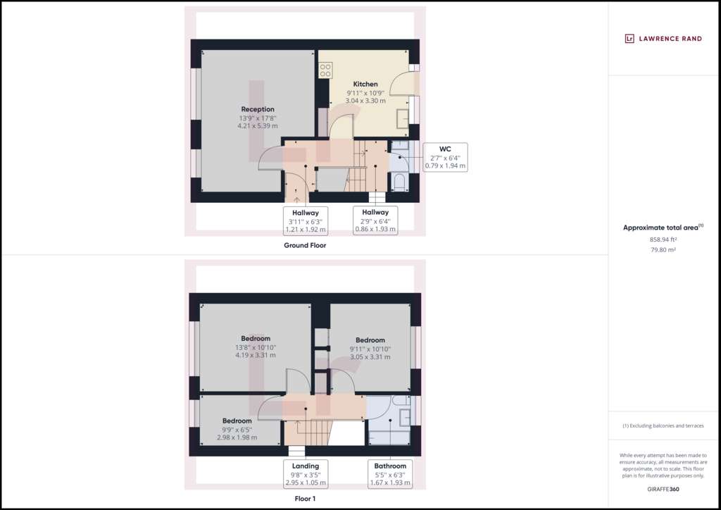 3 bedroom semi-detached house to rent - floorplan