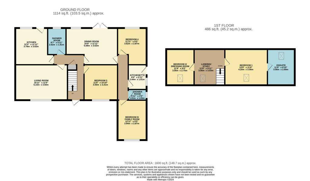 4 bedroom bungalow for sale - floorplan