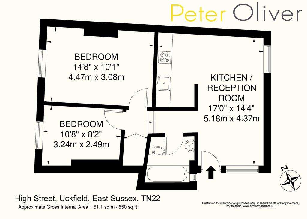 2 bedroom flat for sale - floorplan