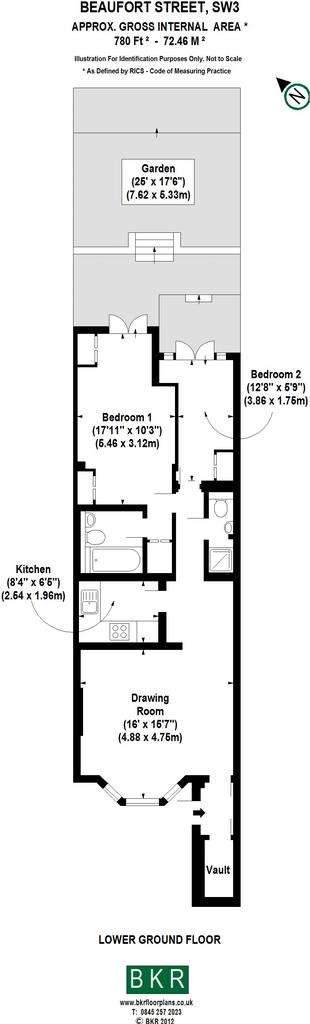 2 bedroom flat to rent - floorplan