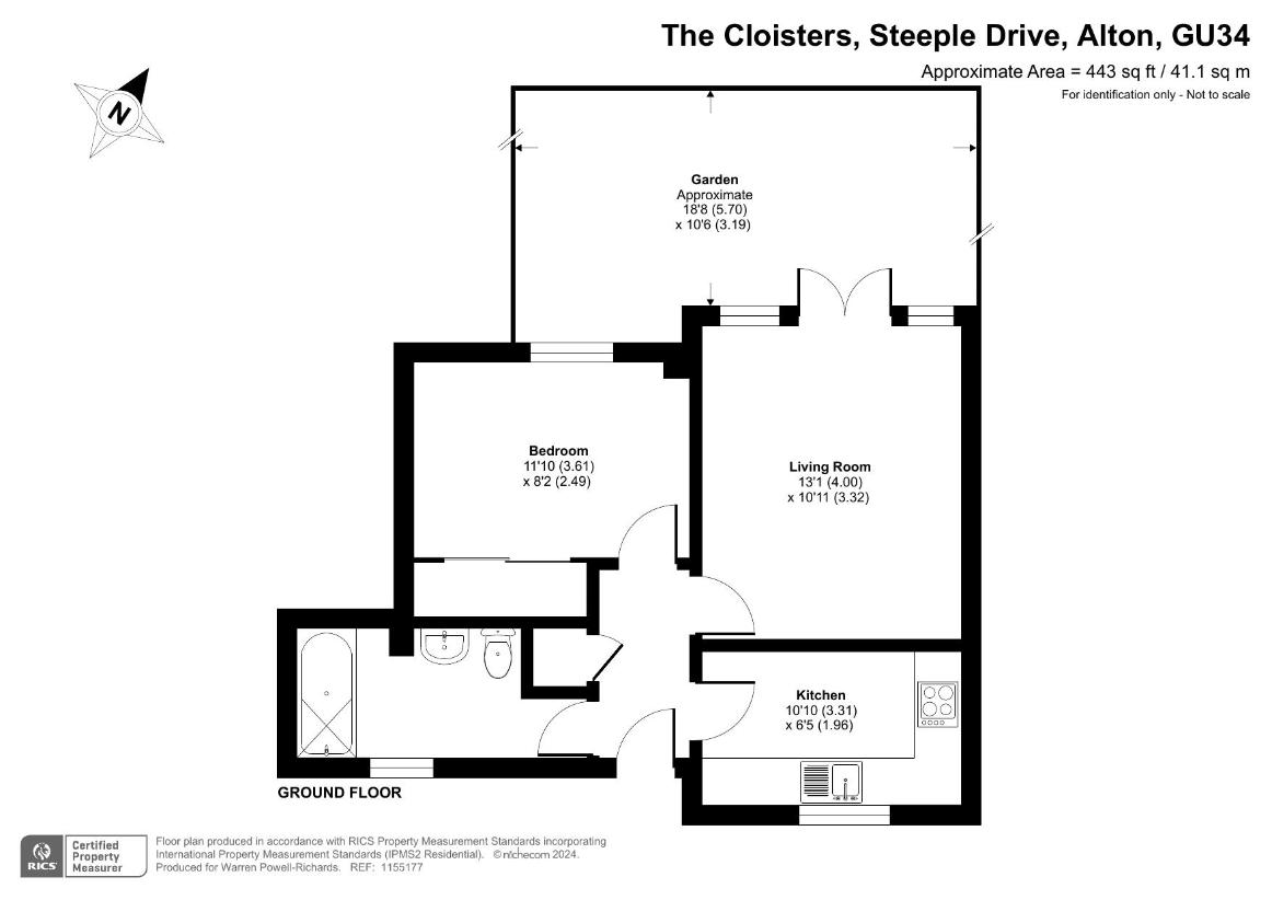 1 bedroom maisonette for sale - floorplan