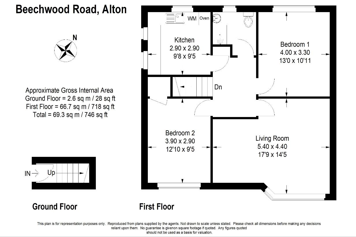 2 bedroom maisonette for sale - floorplan