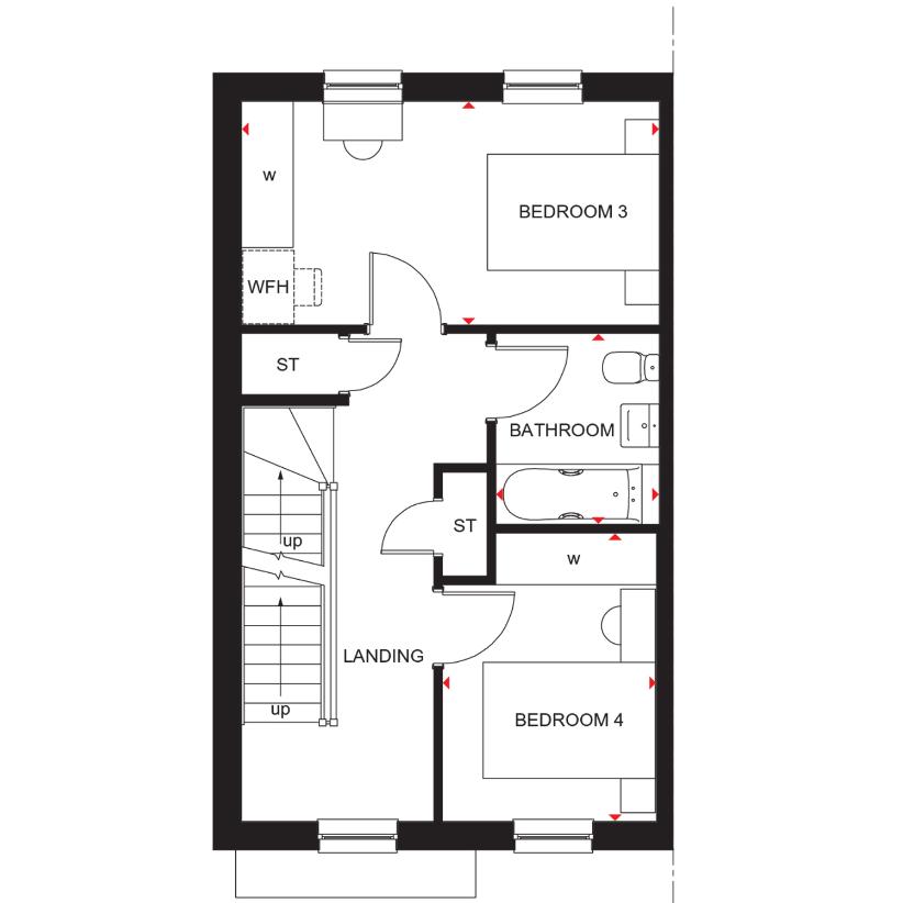 4 bedroom end of terrace house for sale - floorplan