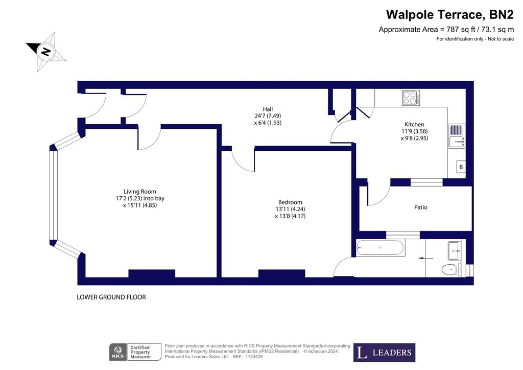 1 bedroom flat for sale - floorplan