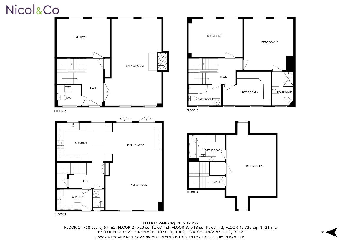 4 bedroom property for sale - floorplan