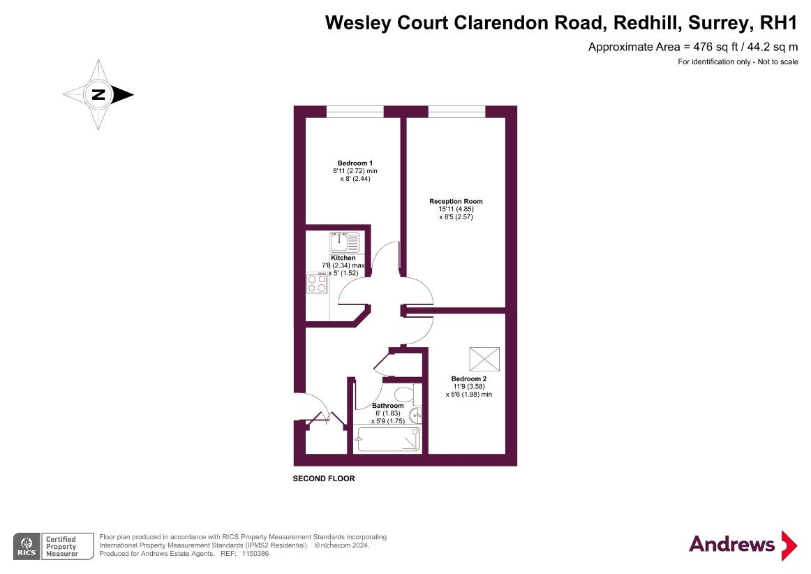 2 bedroom flat for sale - floorplan