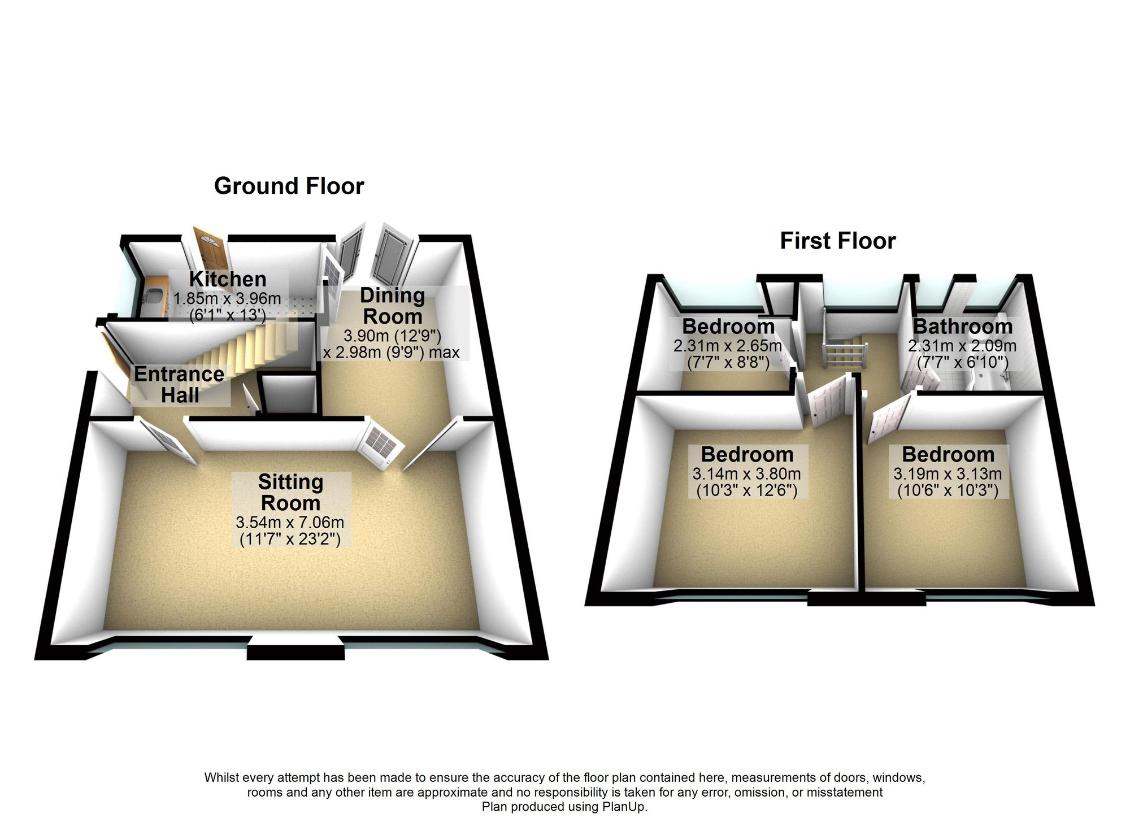 3 bedroom cottage for sale - floorplan