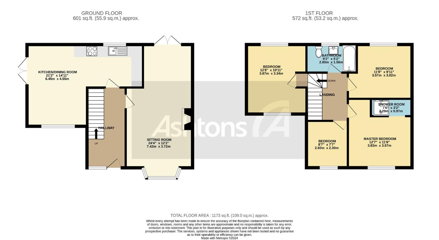 4 bedroom semi-detached house for sale - floorplan